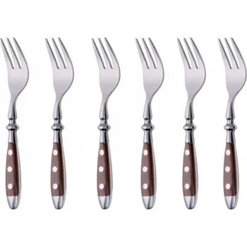 Příbor 6 vidliček na moučník pro 6 osob, COUNTRY WILL retro, nerezová ocel VINTAGE
