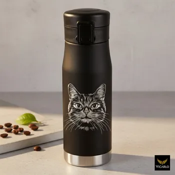 Termohrnek Termohrnek pro maminku, babičku Personalizace Dárek Svatá Stříbrná KOČKA