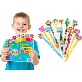 Pastelka Sada Pastelky gumy Tužky 10dílné ks tužka, guma Křída , školní XXX