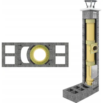Krbová kamna Keramický komínový systém fi 160 10 m (36x97) pro krbová kamna, krb a 5 ventilací