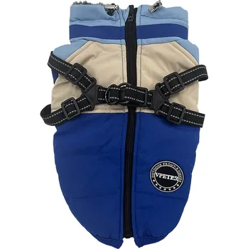 Obleček pro psa Vsepropejska Nexo zimní bunda pro psa na ZIP Barva: Modrá, Délka zad (cm): 42, Obvod hrudníku: 46 - 54 cm