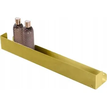 Koupelnový nábytek Nástěnná koupelnová polička pod Zrcadlo Pescara 40 cm, zlatá lesklá