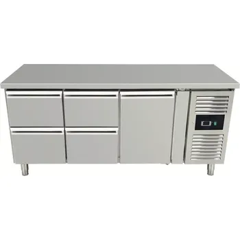 vasegastro Chladicí stůl, 4 šuplíky a 1 dvířky vpravo