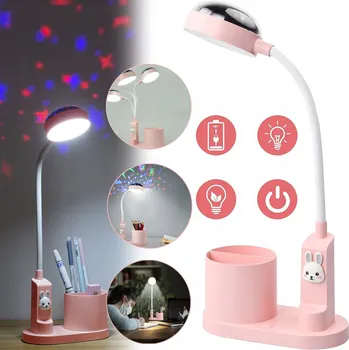 Lampička STOLNÍ LAMPIČKA KRÁLÍK S DRŽÁKEM NA PROPISKA, LAMPA PRO PÉČI O OČI