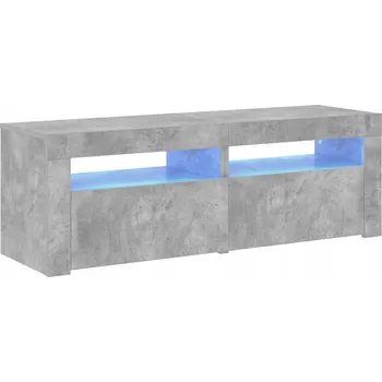 Televizní stolek TV stolek s LED RGB 120x35x40 šedá betonu