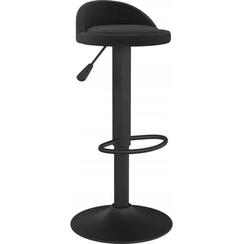 Barová židle Černá barová stolička otočná s nastavitelnou výškou, rozměry 36 x 38 x (72-