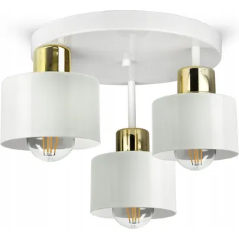 Závěsná lampa Luxolar bílá kovová se 3 světelnými body E27