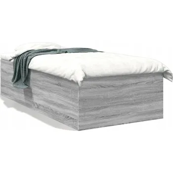 Postel Rám postele 193x78x45 cm šedý dub sonoma s lamelovým roštem