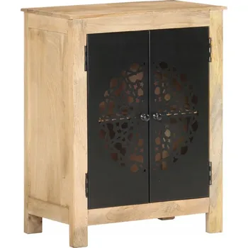 Komoda Dřevěná skříňka mango 60 x 35 x 75 cm, přírodní provedení