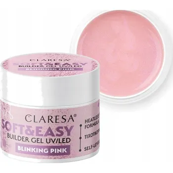 Lak na nehty Claresa Stavební Gel Blinking Pink 45 g Soft&easy