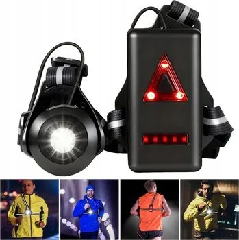 Svítilna LED postroj na běhání na hrudník, na kolo, 500 Lumenů, USB
