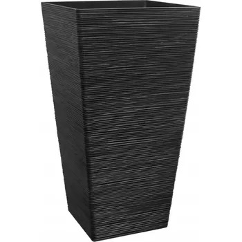 Květináč Multyhome černý plast Květináč 33 cm x 33 x 61 cm