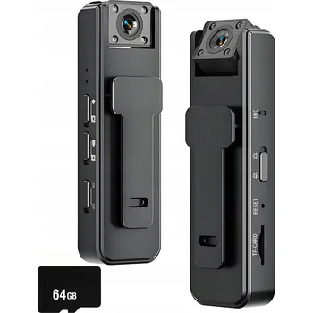 IP kamera MINI KAPESNÍ KAMERA 1080P S OTOČNOU ČOČKOU 180°, TĚLESNÁ KAMERA SD