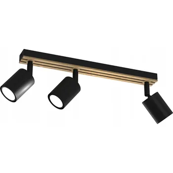 STROPNÍ SVÍTIDLO PŘISAZENÁ REFLEKTOR ČERNÁ DŘEVO LUMINEX TERRA 3X8W