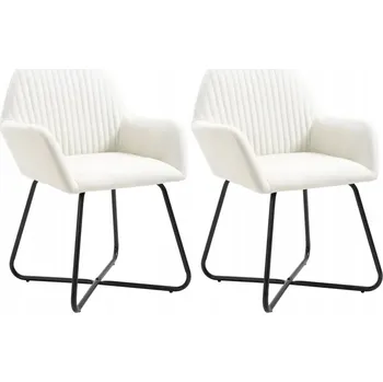 Jídelní židle Židle VidaXL béžová látka 2 ks