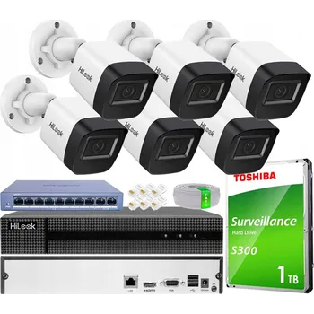 Bezpečnostní kamera Sada IP monitoringu 6 kamer 4Mpx HiLook by Hikvision Venkovní s aplikací