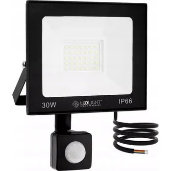 HALOGEN LED 30W REFLEKTOR s pohybovým senzorem PIR SLIM IP66 PRACOVNÍ studený