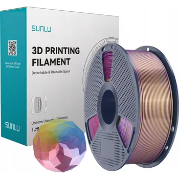 Filament FILAMENT SUNLU 1,75 mm Silk PLA+ Forth-Color Gold Purple Red Blue 1 kg