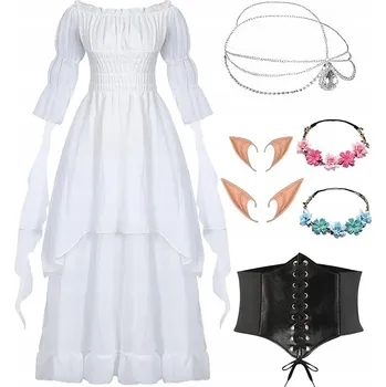 Karnevalový kostým KOSTÝM SKŘÍBKA + UŠI + ČELENKA, VIKTORIANSKÉ vel. KOSTÝM L 3O9