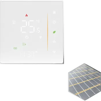Termostat ZIGBEE TUYA Chytrý termostat pro elektrické podlahové topení, bílý