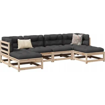 Zahradní nábytek, dřevěná souprava VidaXL, šedá, 6 ks