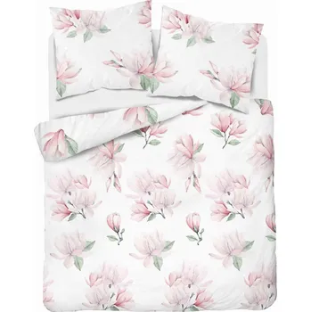 Povlečení SADA POVLEČENÍ 220x200 Detexpol MIKROVLÁKNO Růžové Magnolie