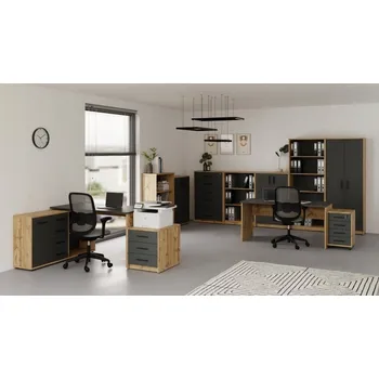 Kancelářská sestava Kancelářská sestava NEJBY GIANNI 9, dub wotan/antracit