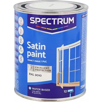 Lak na dřevo Akrylový lak bílý 0,75L Bílý satén vodou ředitelný RAL