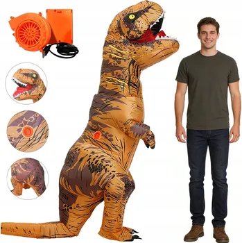 Karnevalový kostým KOSTÝM KOSTÝM TYRANNOSAURUS REX, KARNEVALOVÝ DINOSAURUS, VÝŠKA 160-200 CM