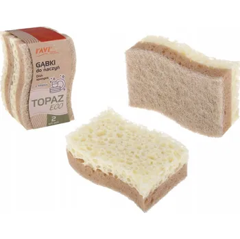 Mycí prostředek Kuchyňská drátěnka ostrá, profilovaná TOPAZ Ravi 2 kusy ECO houbičky na nádobí