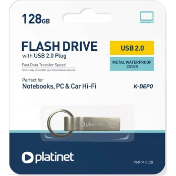 USB flash disk Flash disk PLATINET PMFMK128 128 GB USB 2.0 šedý