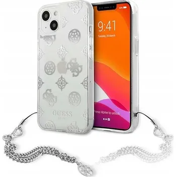 Pouzdro na mobilní telefon Zadní Kryt Guess pro Apple iPhone 13 mini, stříbrné