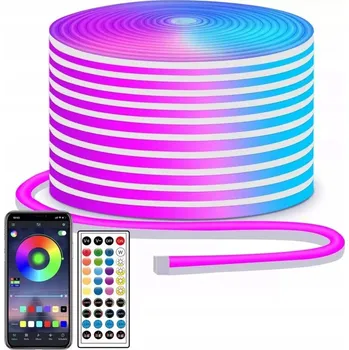 LED páska LED pásek RGB 10m Vodotěsný Dálkový Ovladač Aplikace IP65 24V Neon Flexibilní