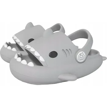 Chlapecké pantofle Dětské Pantofle Papuče K bazénu Protiskluzové Žraloci Šedé 32/33 EU
