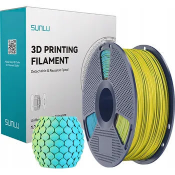 Filament Filament Sunlu PLA Matte Dual Color Žlutá Azurová 1kg