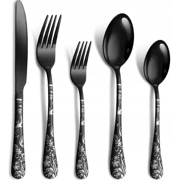 Příbor Sada příborů z nerezové oceli pro 4 osoby, elegantní sada příborů