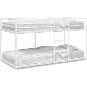 Postel Patrová postel kovová bílá 206,5 x 104,5 x 111 cm