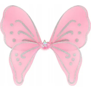 Karnevalový doplněk Růžová křídla víly motýlka