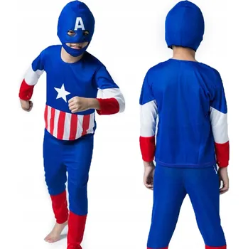 Karnevalový kostým Kostým Superhrdiny Captain America KOSTÝM Kapitán Amerika 110-116 M