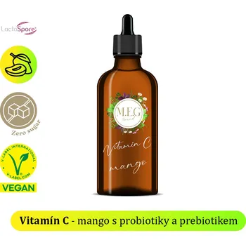 Doplněk stravy M.E.G Vitamín C - Mango s probiotiky a prebiotikem se sladidlem