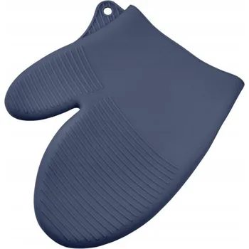 Chňapka Silikonová kuchyňská chňapka s vroubkováním TMAVĚ ŠEDÁ 21x17x13,5 cm