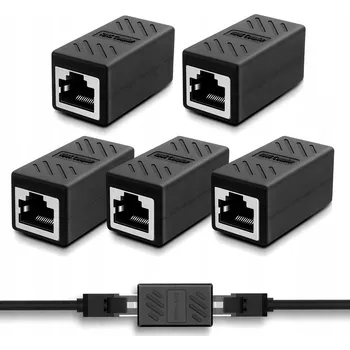 Síťový kabel PRODLUŽOVACÍ SPOJKA SUD RJ45 CAT6/6A ETHERNET 5 KUSŮ F-F MACSEO_PL