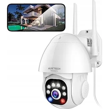 IP kamera OTOČNÁ VENKOVNÍ IP KAMERA 2K FHD 1296P WLAN Auktech Monitoring Alarm