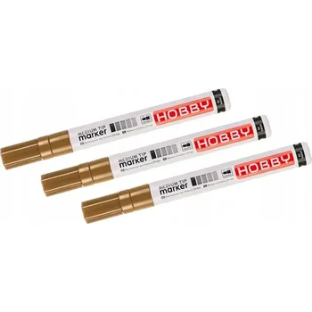 3x ZLATÝ OLEJOVÝ POPISOVAČ PRO RENOVACI PÍSMEN NA NÁHROBKU FIX BARVA OLEJOVÁ