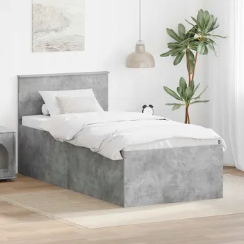 Ložnice Rámeček postele Betonově šedý 75 x 190 cm Materiál na bázi dřeva