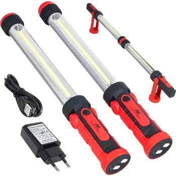 Svítilna Lampa do dílny LED XXL COB Maclean Energy MCE230 2 ks lamp s možností spojení, dva režimy osvětlení, závěs, magnet