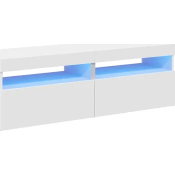 Televizní stolek TV stolek LED 60x35x40 cm bílý