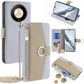 Pouzdro na mobilní telefon Flipové pouzdro Erbord pro Honor Magic6 Lite, hnědé