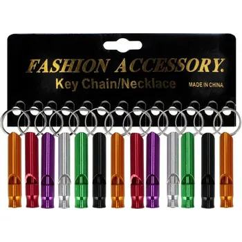 PŘÍVĚSEK NA KLÍČE PÍŠŤALKA KOVOVÁ KLÍČENKY PŘÍVĚSKY GADGET NA KLÍČE TAŠKY 12 KS