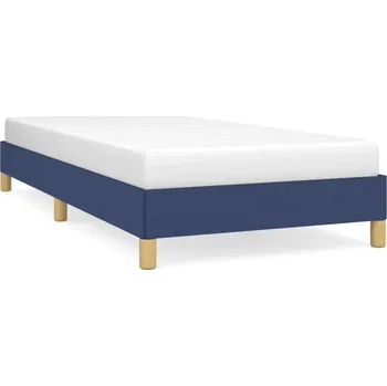 Postel Rám postele sametový modrý 203 x 93 x 25 cm, překližka